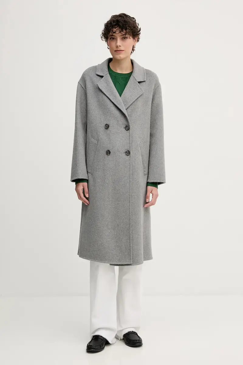 cappotto con lana colore grigio 521FD35010