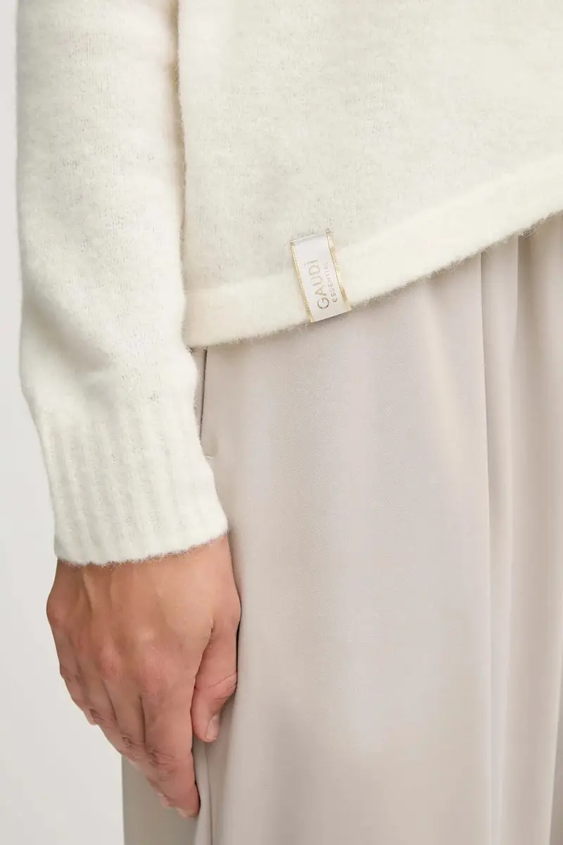 cardigan con lana colore beige 521FD53010 miniatura 5