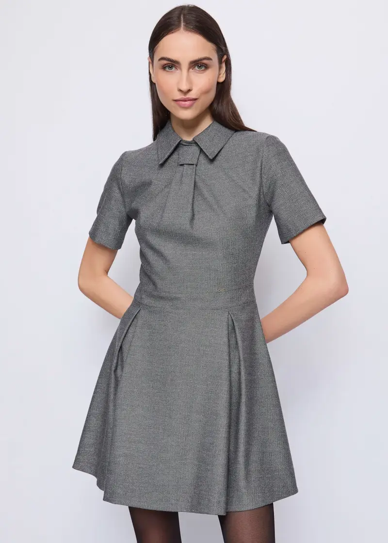 Fashion Abito da donna con collo a camicia Multicolore