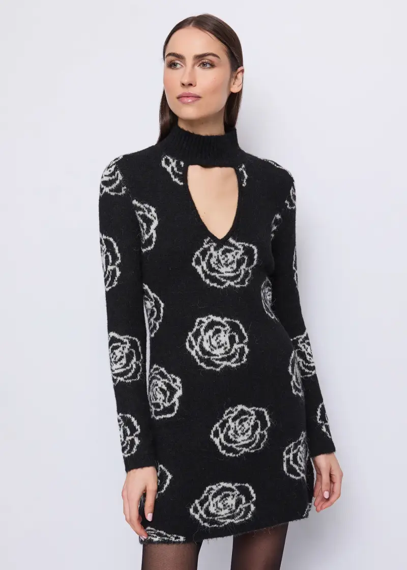 Fashion Abito da donna in filato jacquard Multicolore