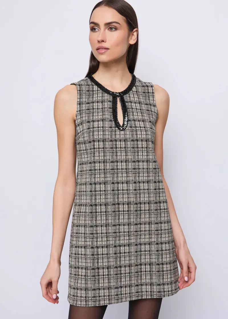 Fashion Abito da donna jacquard con paillettes Multicolore