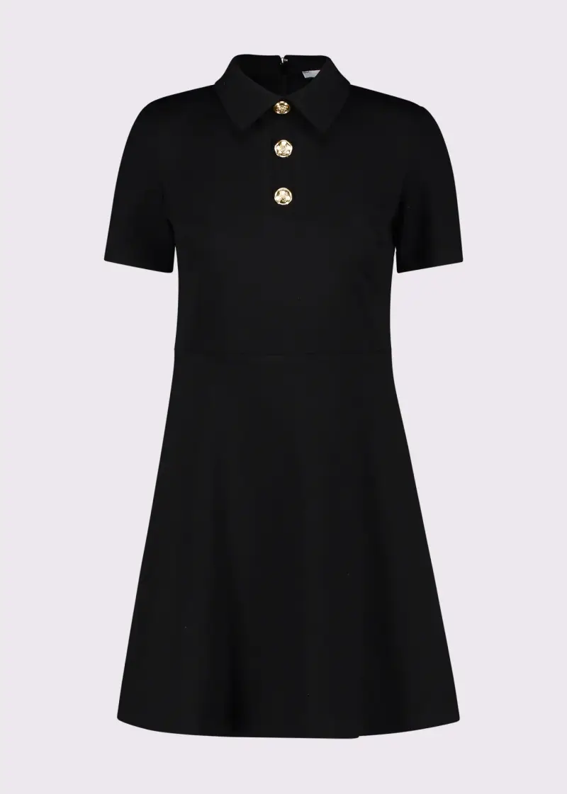 Fashion Abito nero da donna con bottoni dorati