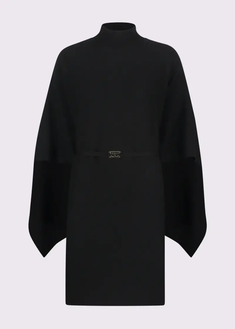 Fashion Abito nero da donna con cintura