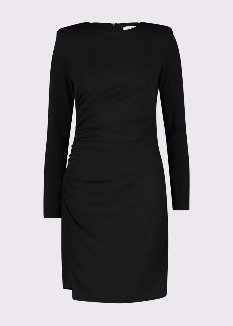 Fashion Abito nero da donna drappeggiato