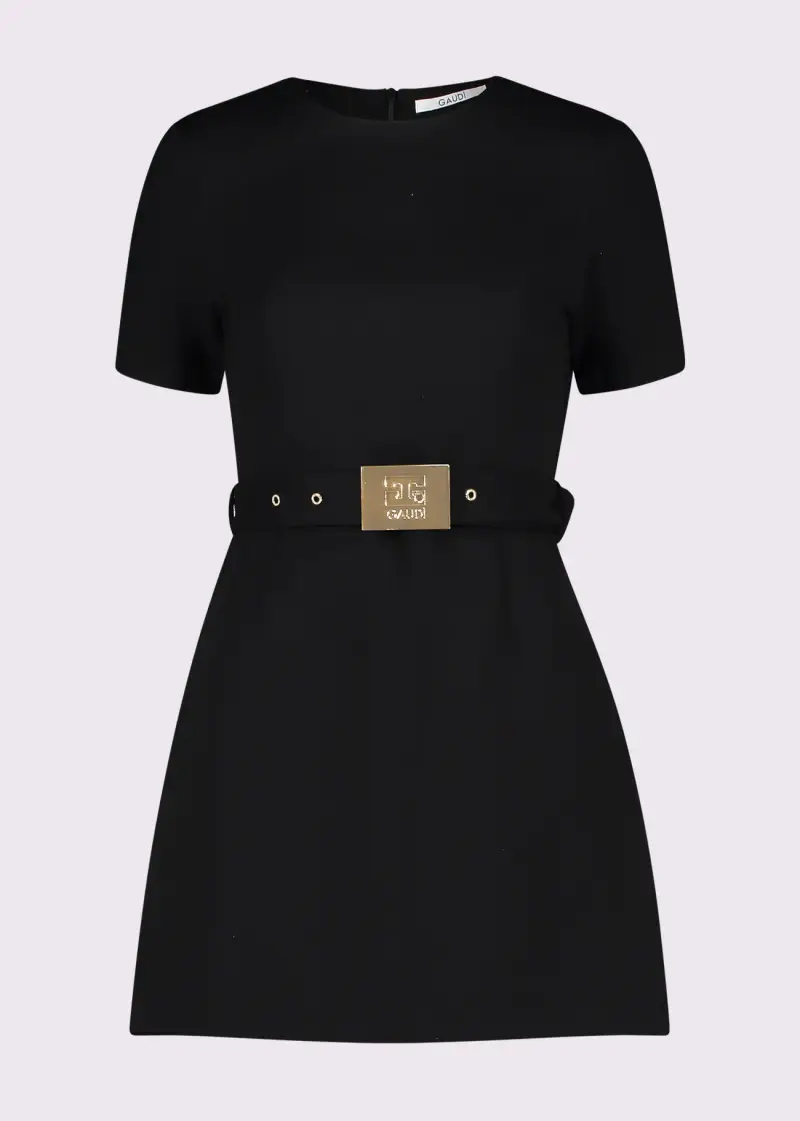 Fashion Abito nero da donna in maglia elasticizzata