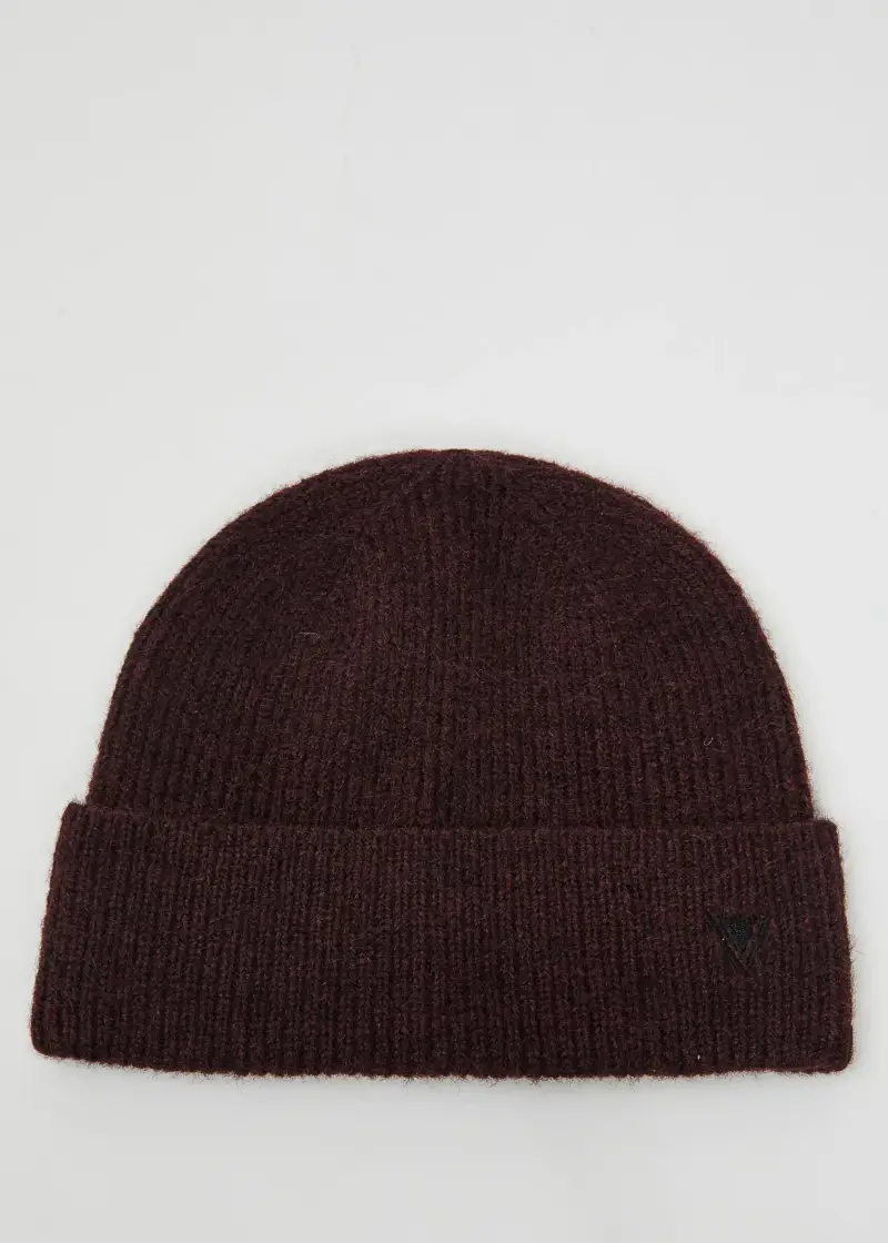 Fashion Berretto beanie bordeaux a costine Multicolore