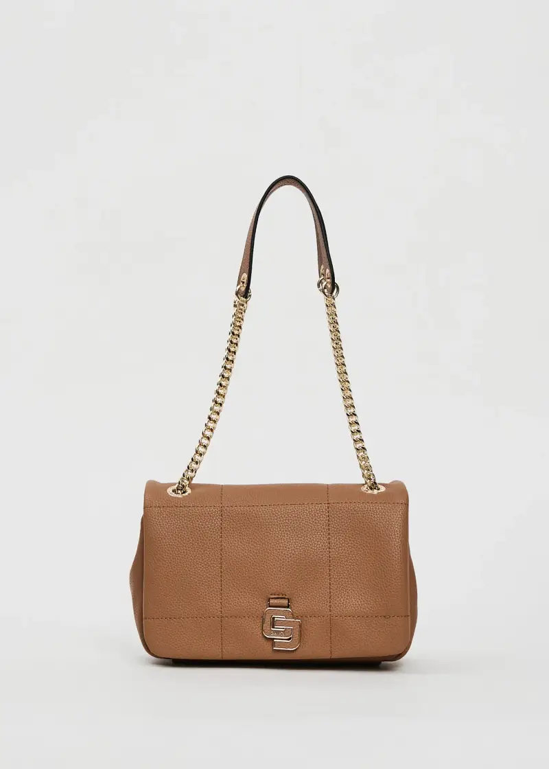 Fashion Borsa a spalla beige in similpelle Multicolore
