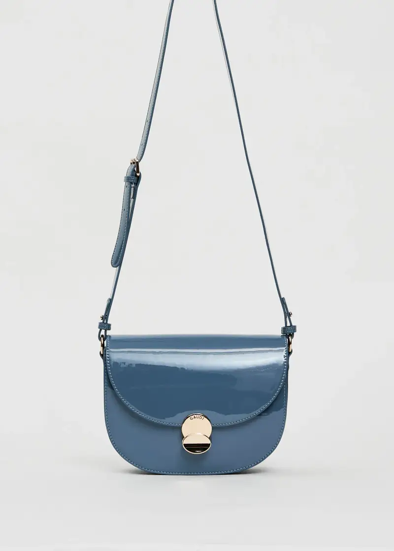 Fashion Borsa crossbody blu in vernice Multicolore