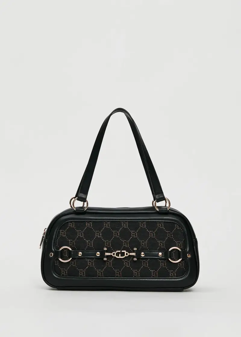 Fashion Borsa top handle con logo jacquard Multicolore