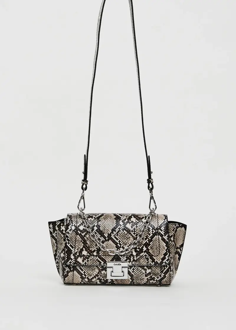 Fashion Borsa top handle pitonata Multicolore