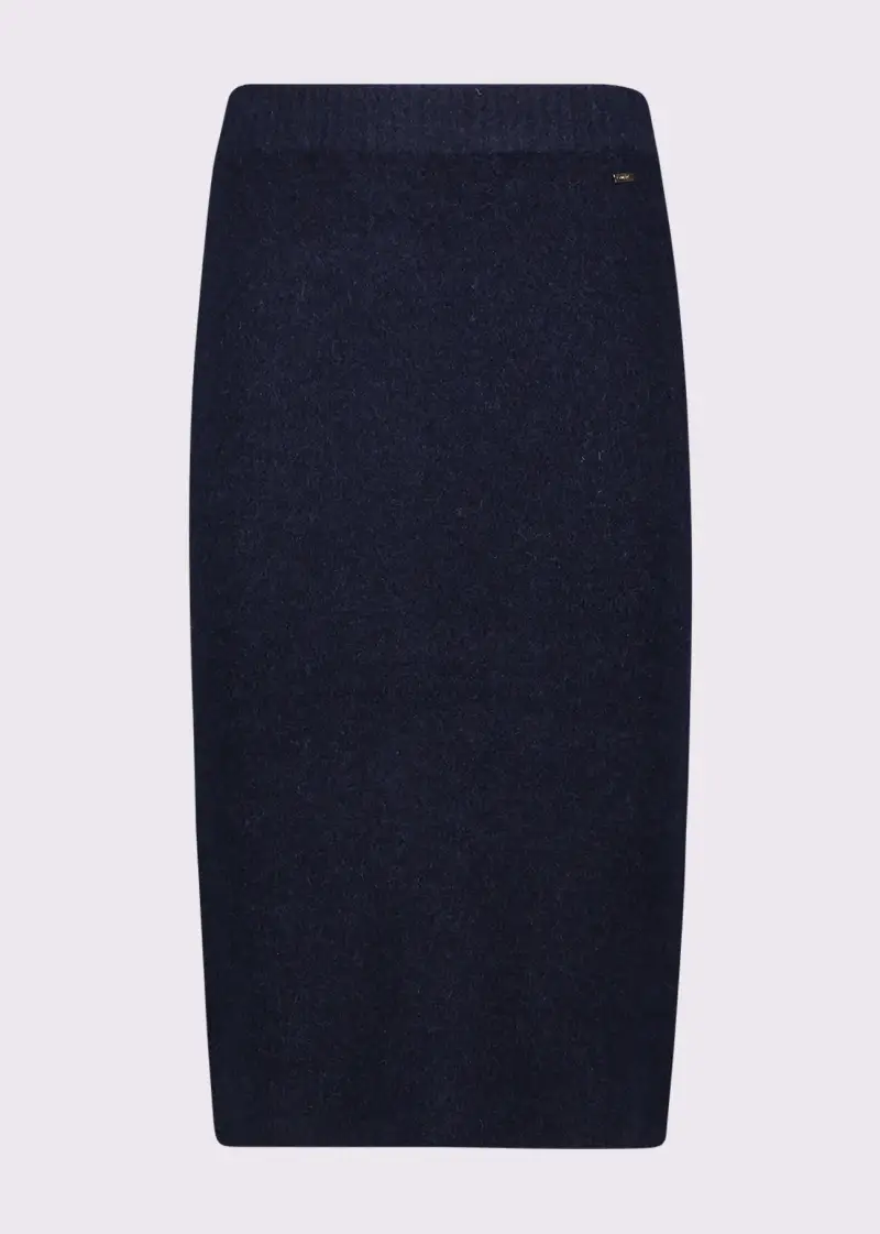 Fashion Gonna longuette blu in filato