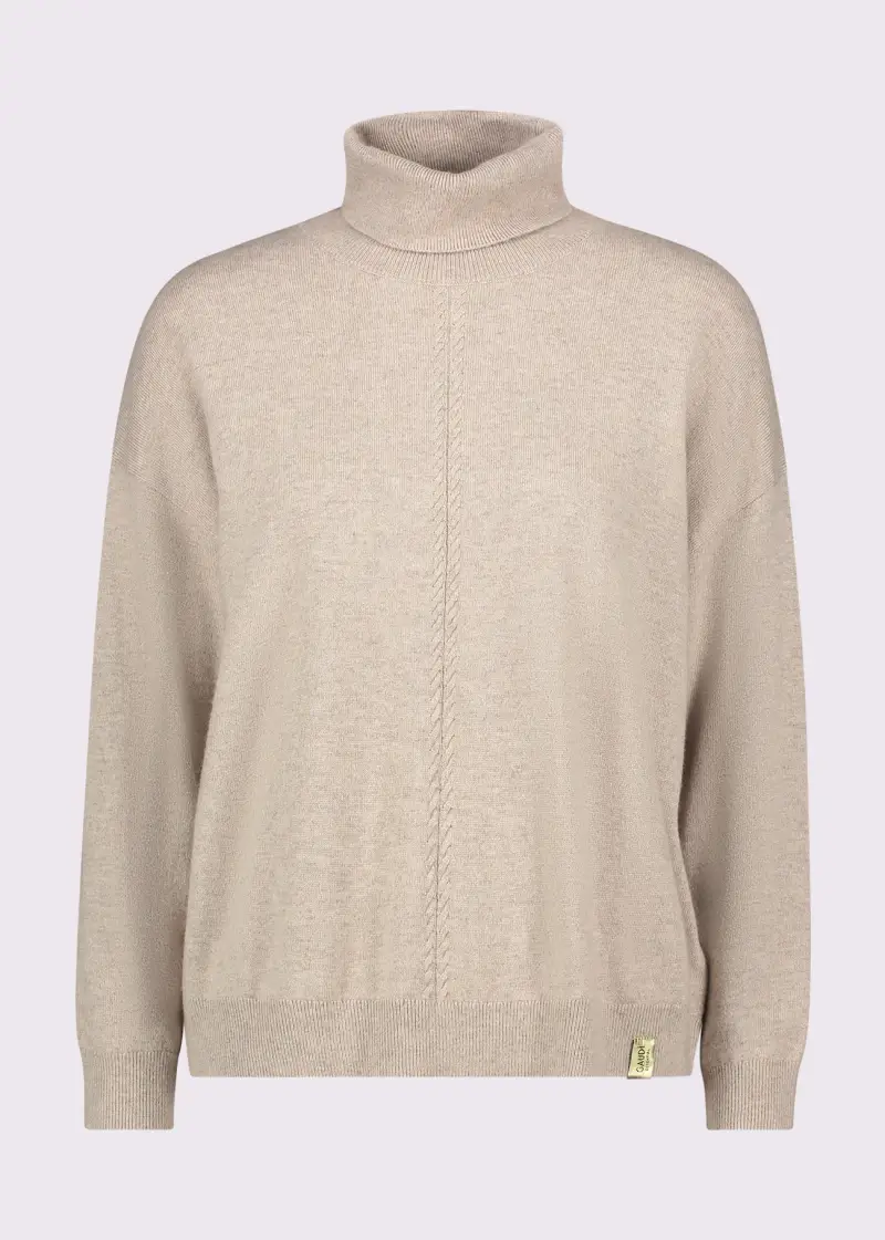 Fashion Maglia grigia da donna con collo dolcevita Naturale