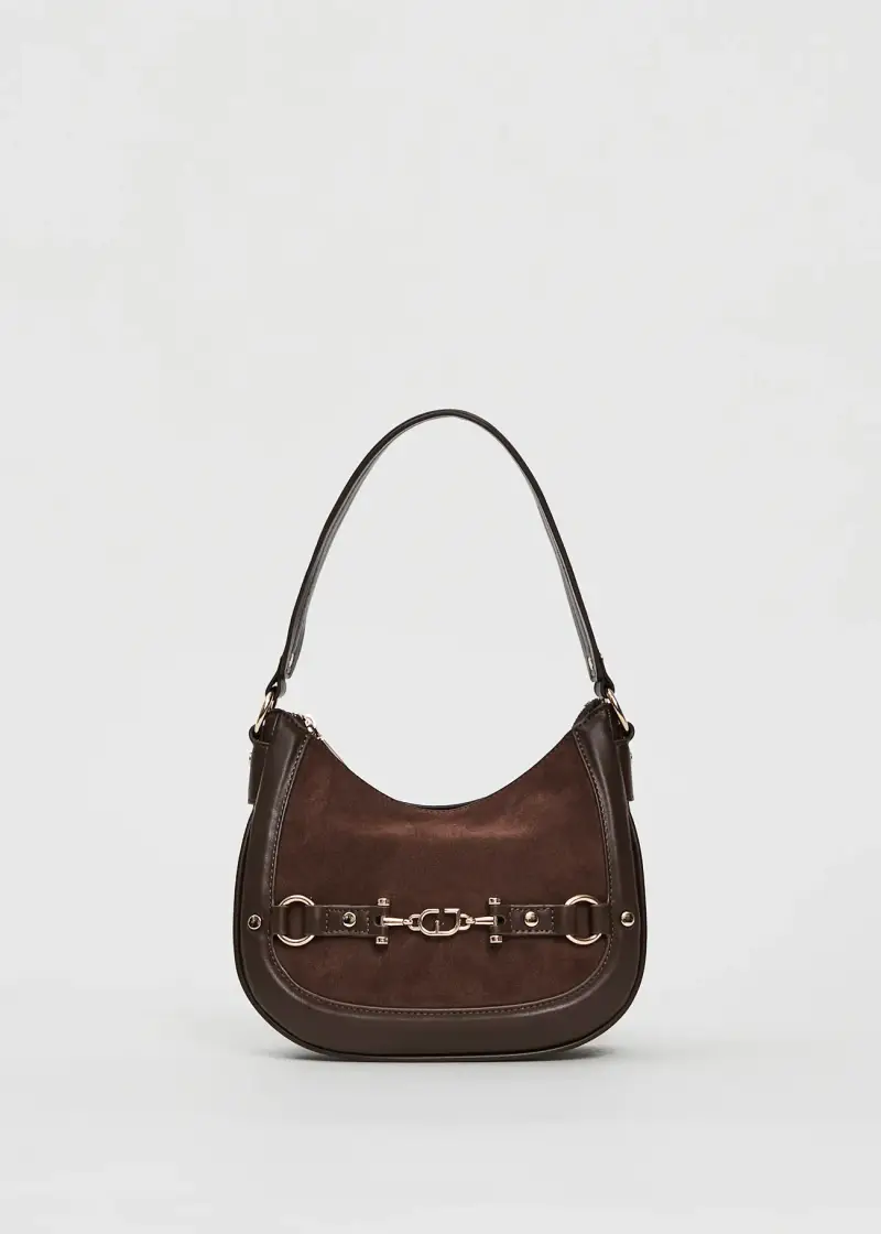 Fashion Mini borsa hobo marrone in suede