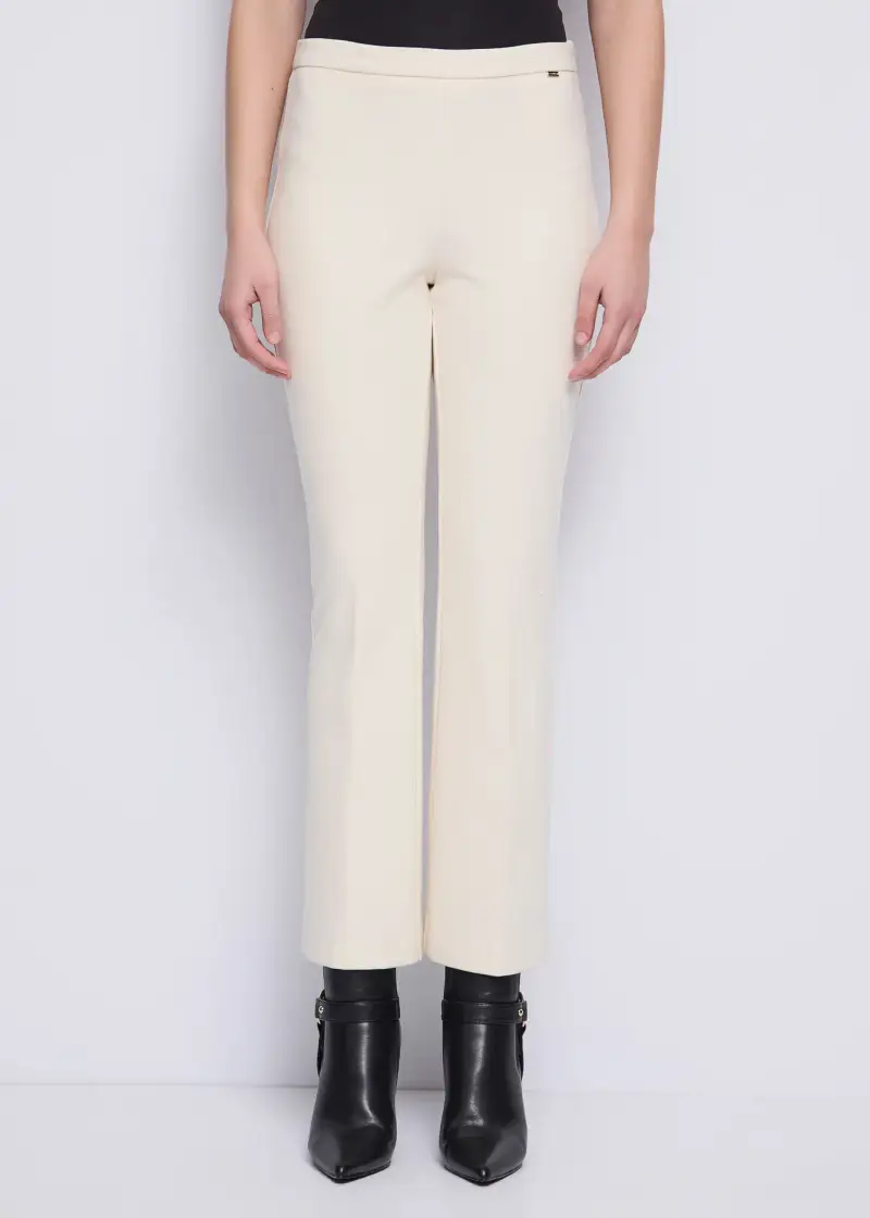 Fashion Pantaloni bianchi da donna con piega Naturale