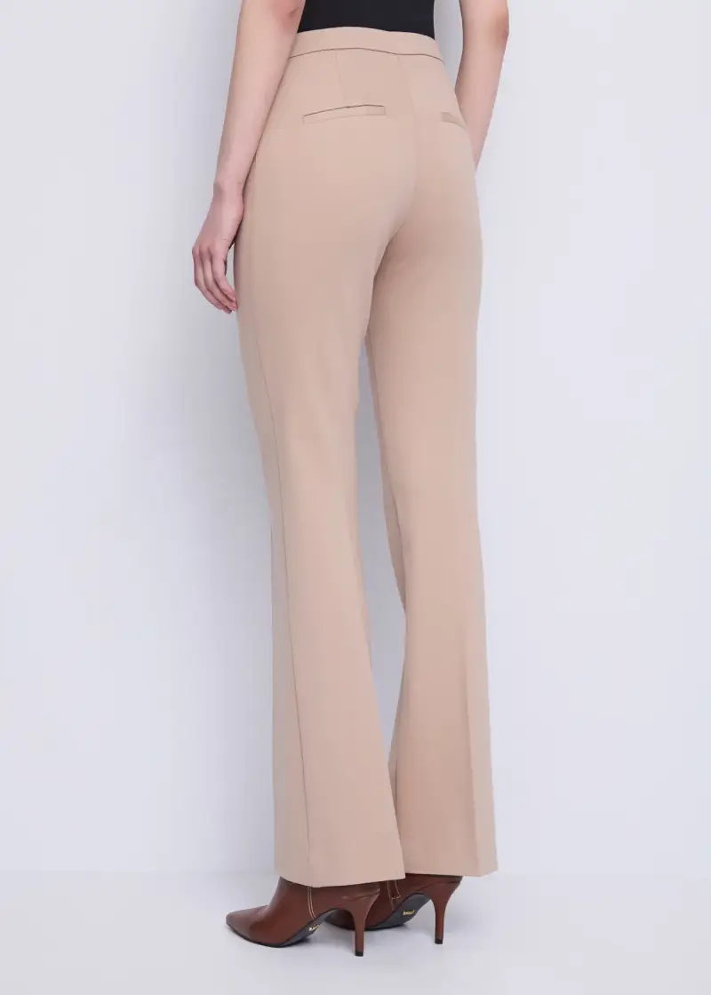 Fashion Pantaloni flare beige da donna Naturale miniatura 2