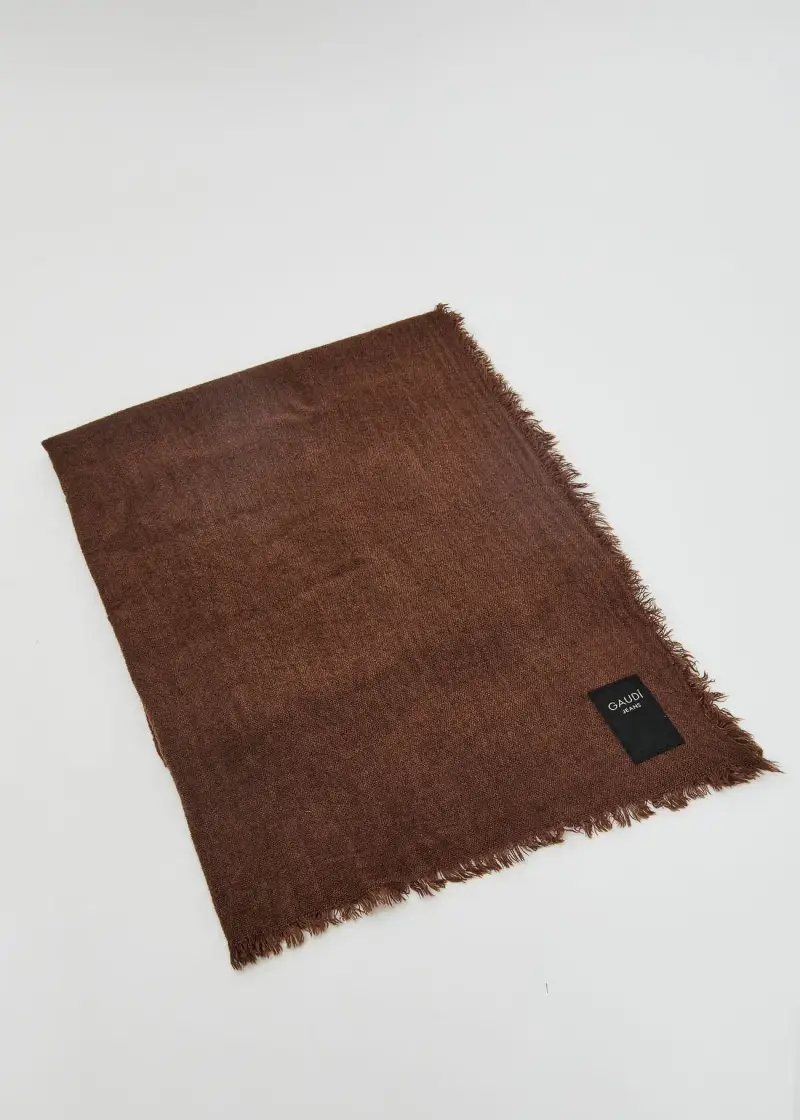 Fashion Sciarpa marrone in filato Multicolore