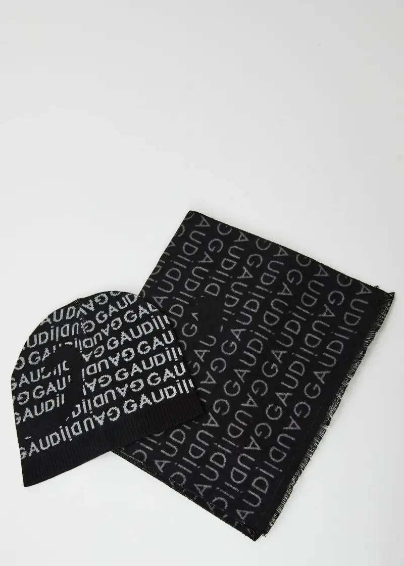 Fashion Set con berretto e sciarpa con logo Multicolore