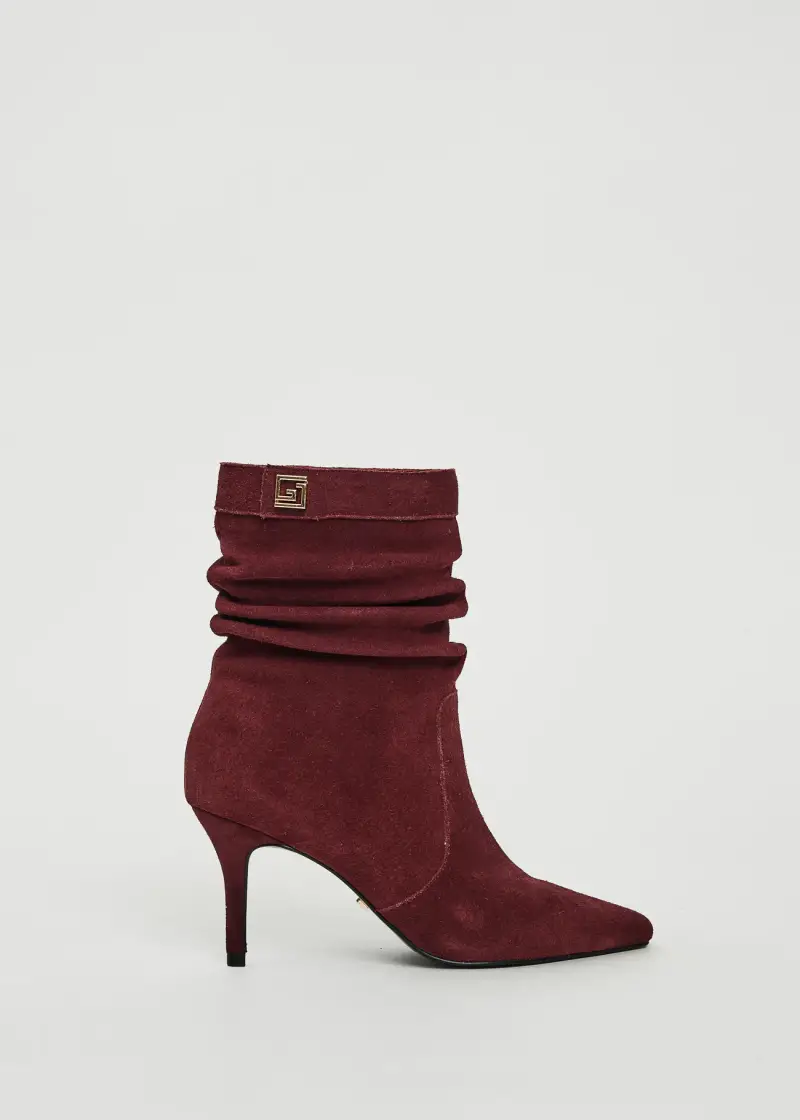 Fashion Stivaletti bordeaux scamosciatati Multicolore