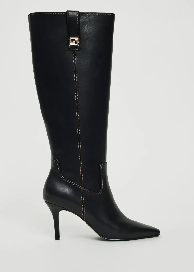 Fashion Stivali neri in similpelle Multicolore