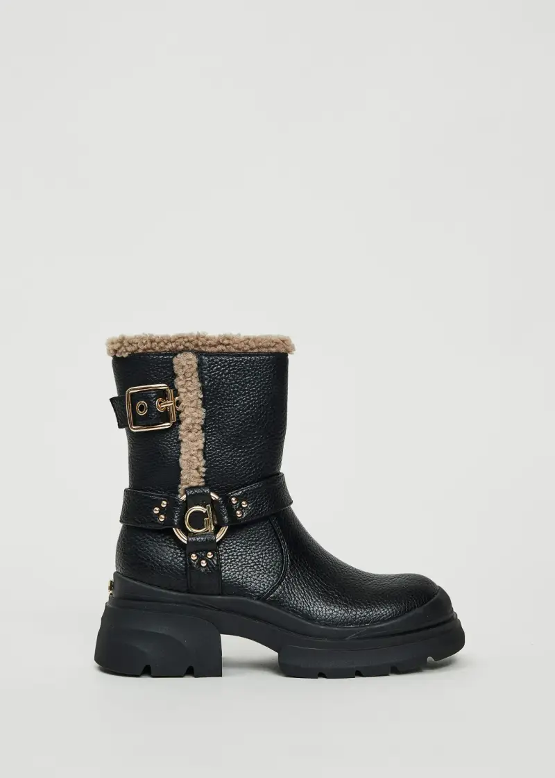 Fashion Tronchetto con dettagli in pelo sintetico Multicolore