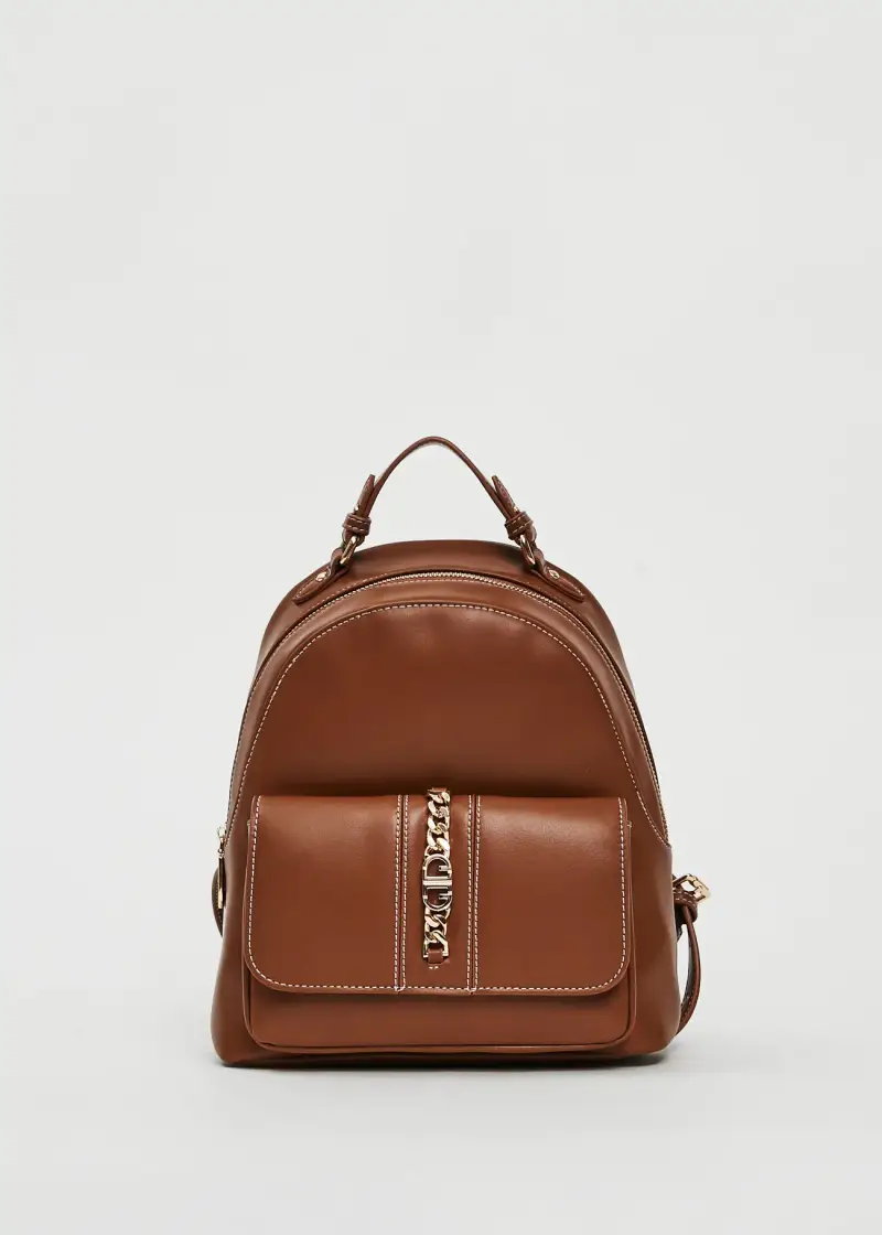 Fashion Zaino beige in similpelle Multicolore