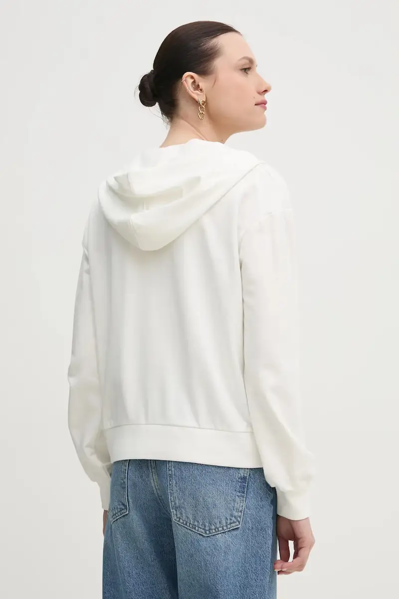 felpa donna colore bianco con cappuccio 511BD64001 miniatura 3