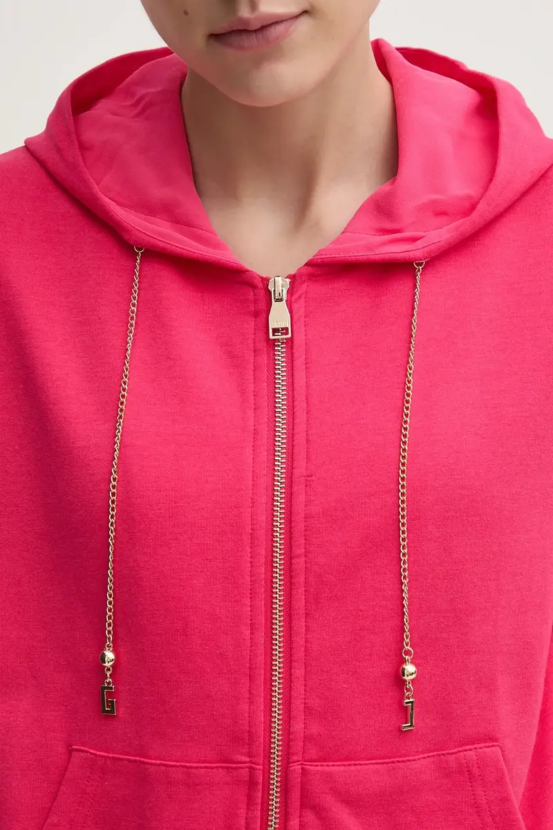 felpa donna colore rosa con cappuccio 511BD64001 miniatura 5
