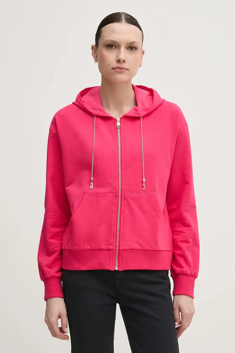 felpa donna colore rosa con cappuccio 511BD64001