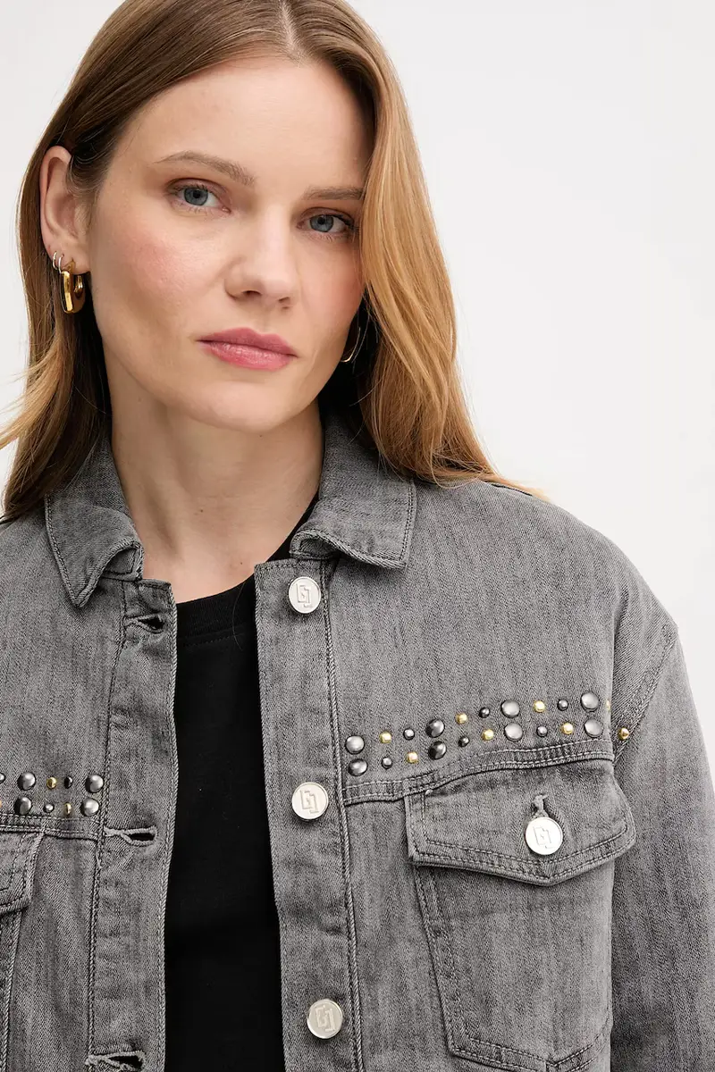 giacca di jeans colore grigio 521BD36003 miniatura 4