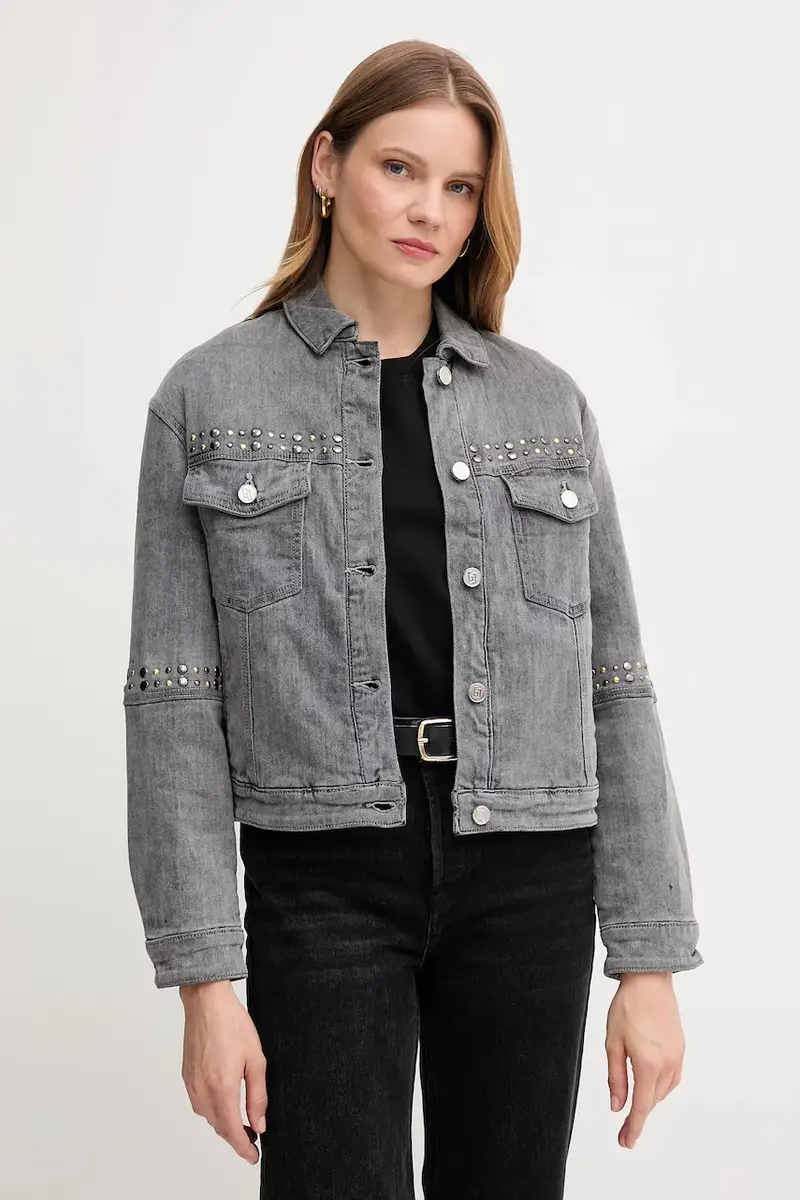 giacca di jeans colore grigio 521BD36003