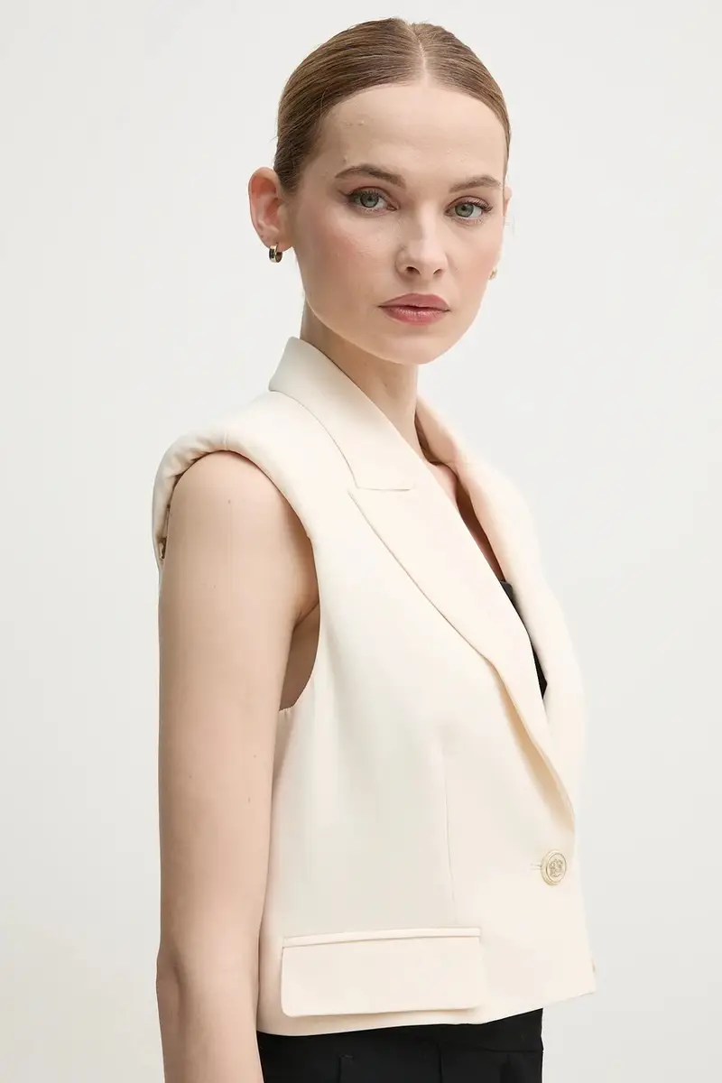 gilet colore beige 511FD35015 miniatura 4