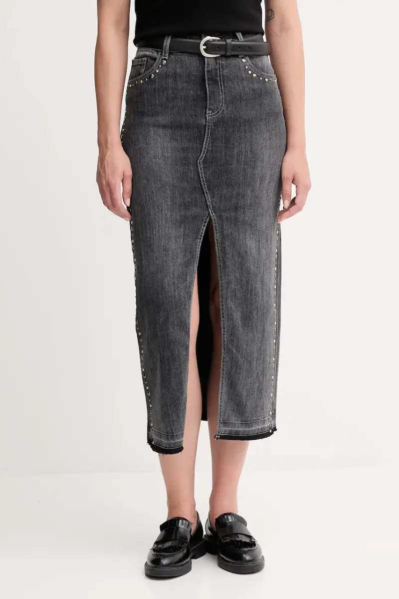 gonna di jeans colore grigio 521BD76004