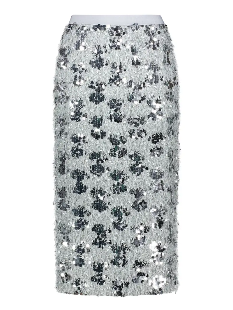 gonna longuette gaudi da donna - argento