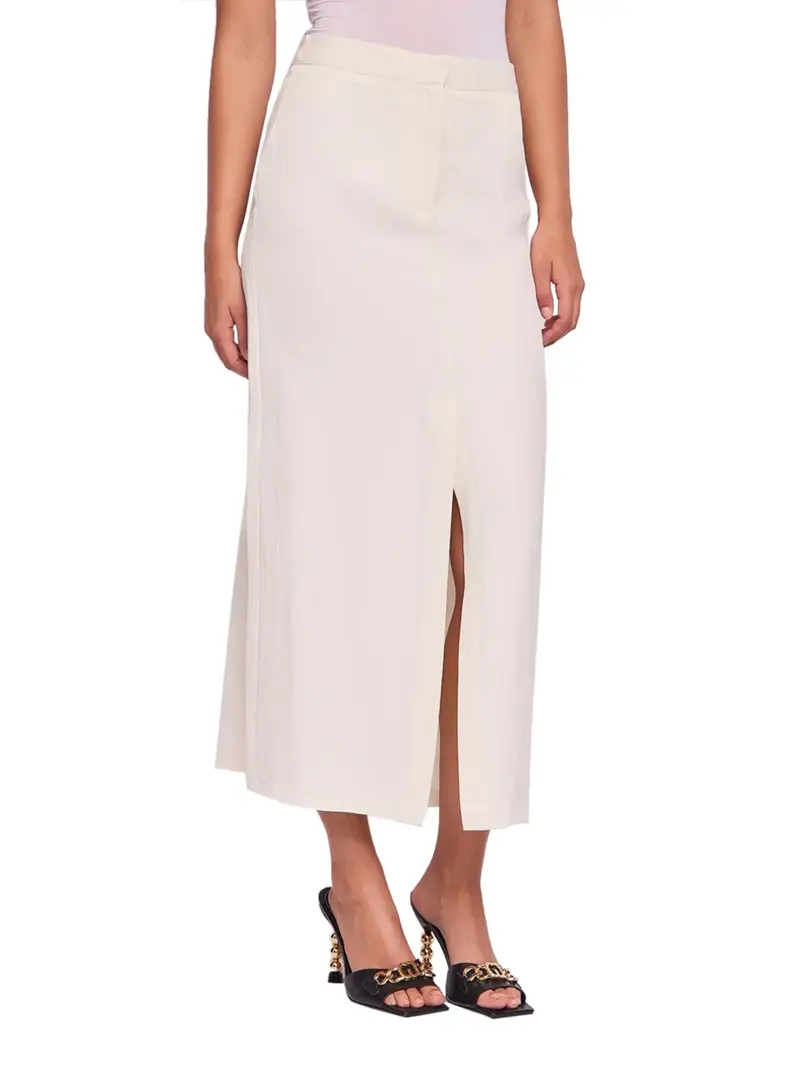 gonna longuette gaudi da donna - bianco