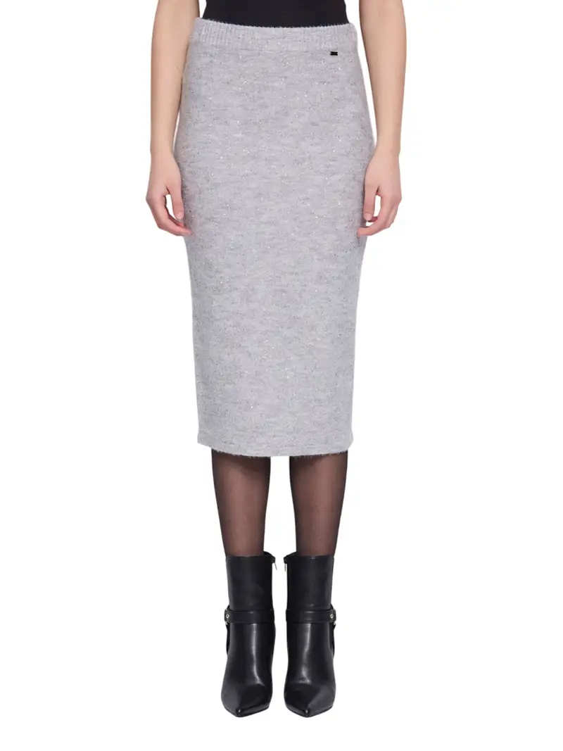 gonna longuette gaudi da donna - grigio