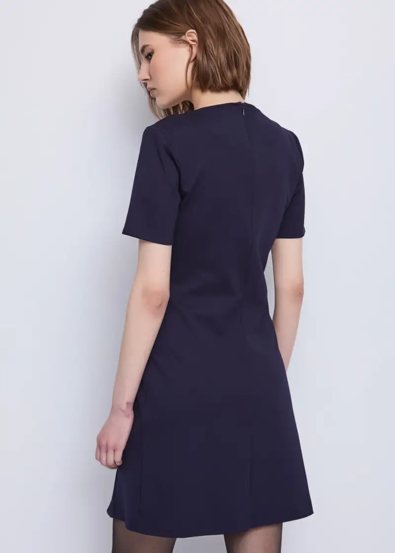 Jeans Abito da donna con maniche corte Blu miniatura 2