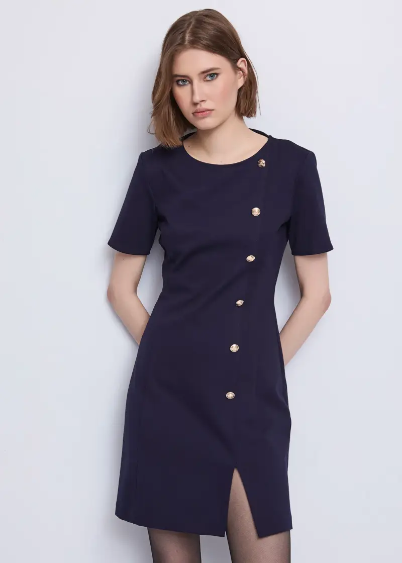 Jeans Abito da donna con maniche corte Blu