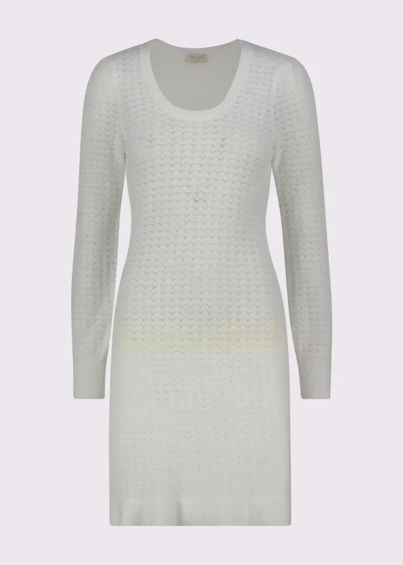 Jeans Abito da donna con scollatura rotonda Bianco