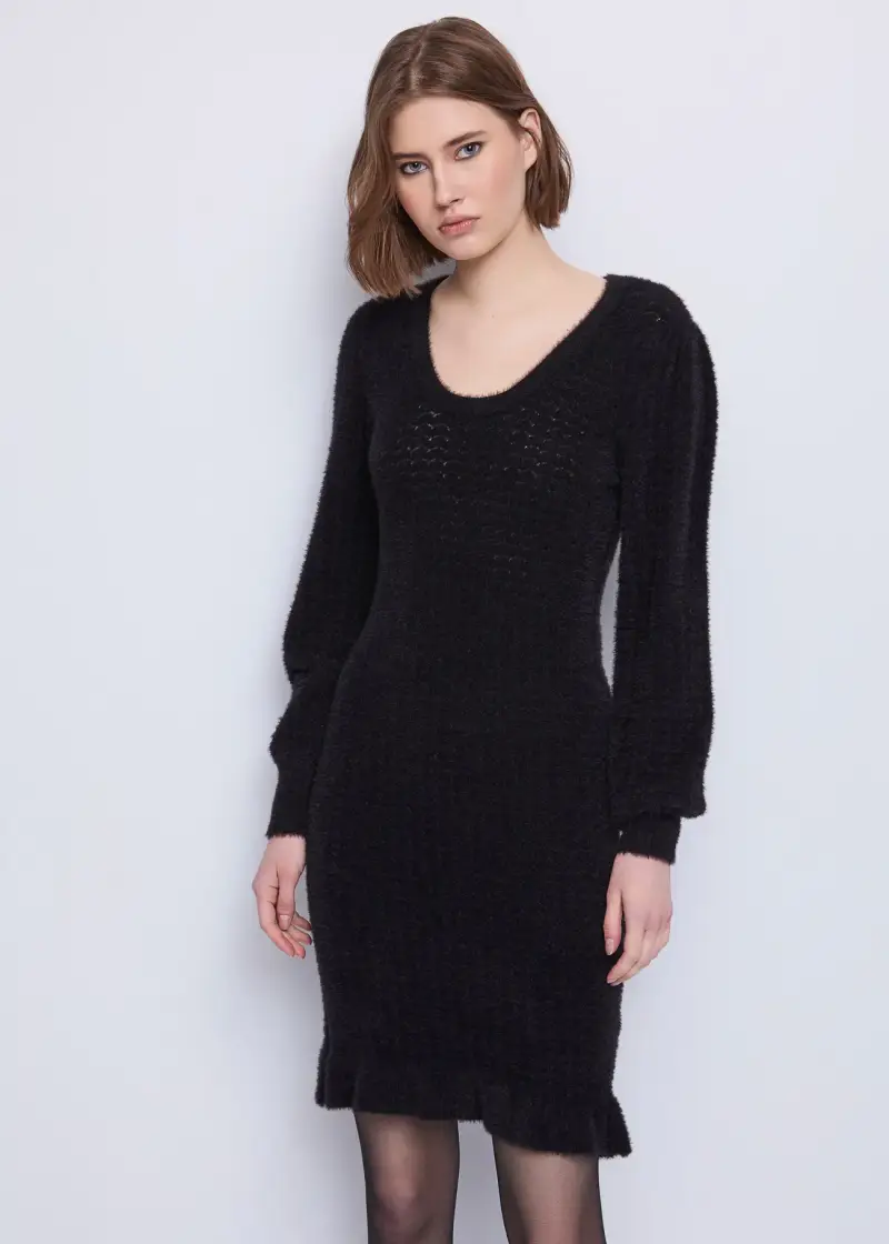 Jeans Abito da donna con scollatura rotonda Nero