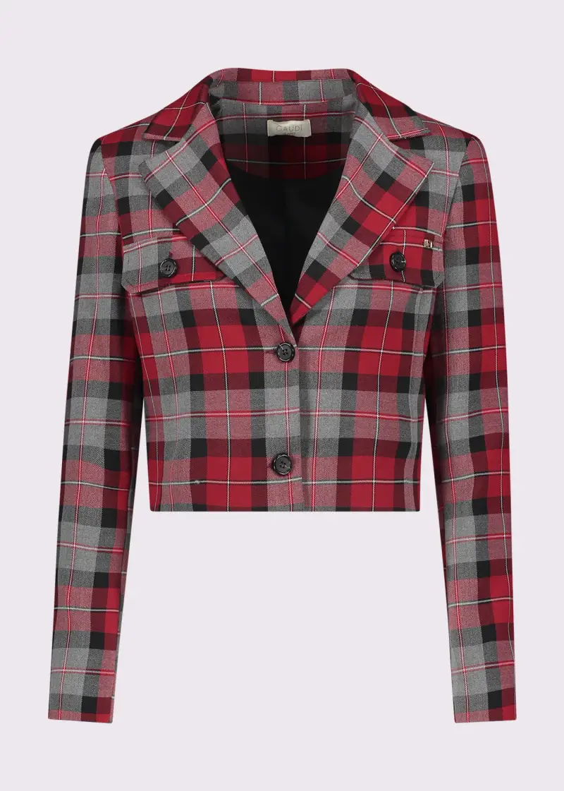 Jeans Blazer da donna cropped con taschini Multicolore