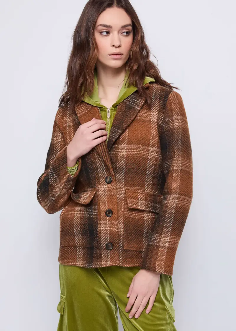 Jeans Blazer da donna monopetto con tasche Multicolore