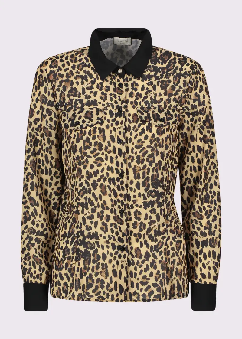 Jeans Camicia da donna in georgette stampata Multicolore