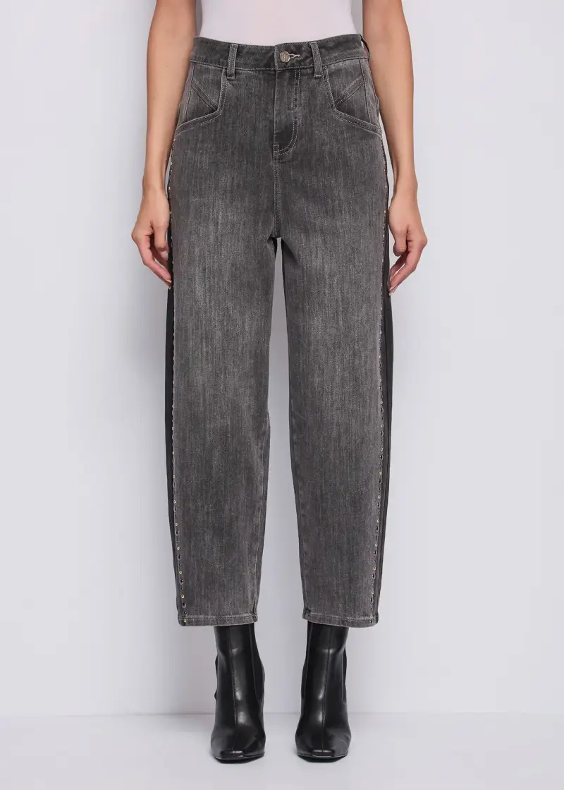 Jeans Jeans da donna a vita alta in cotone used Multicolore