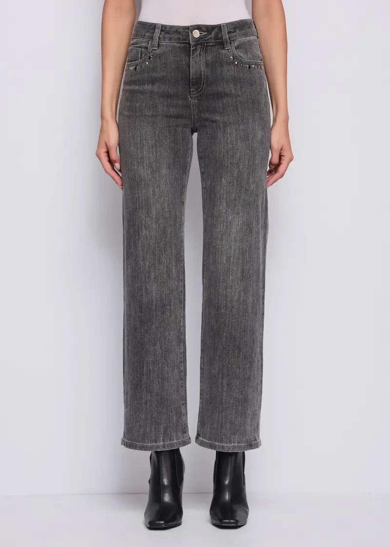 Jeans Jeans da donna con borchie Multicolore