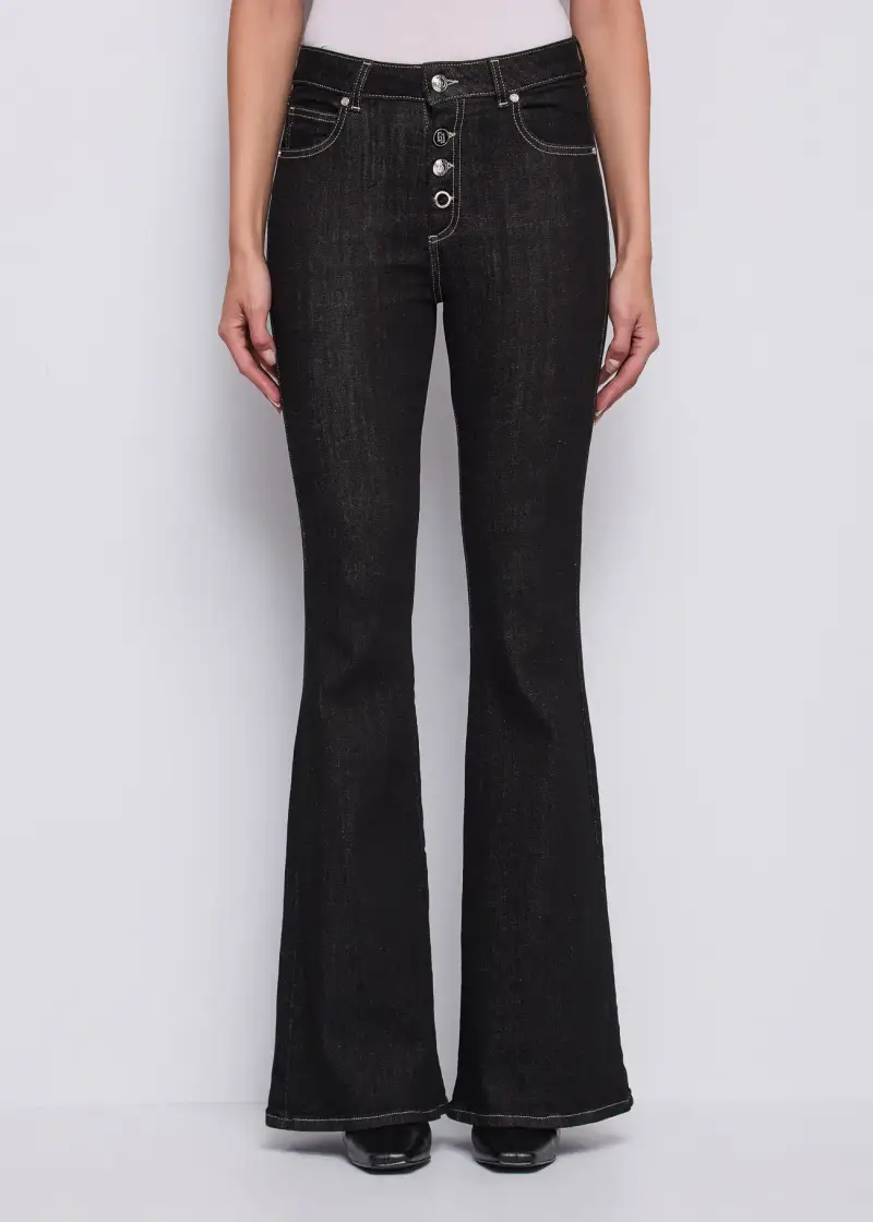 Jeans Jeans da donna con bottoni Multicolore