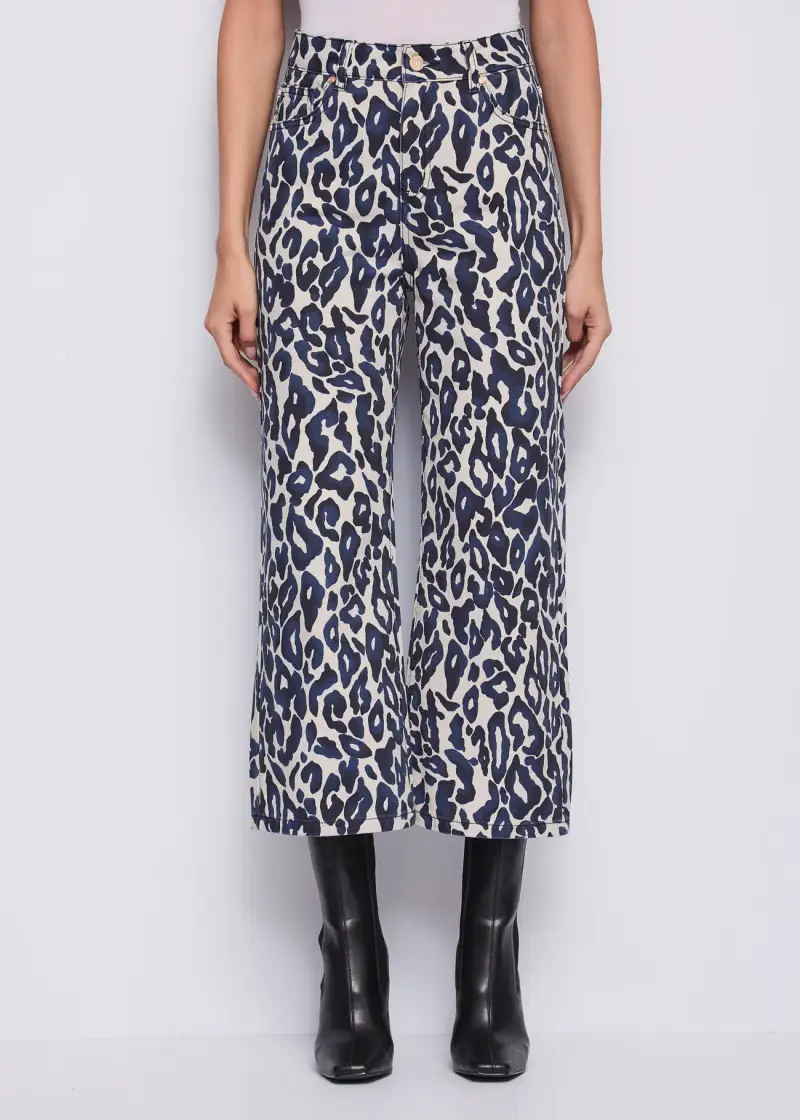 Jeans Jeans da donna con stampa animalier Multicolore