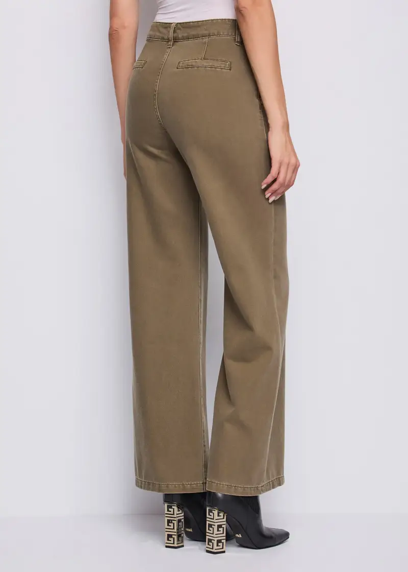 Jeans Jeans da donna in cotone elasticizzato Verde miniatura 2