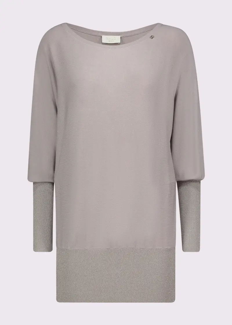 Jeans Maglia da donna in filato lurex Naturale