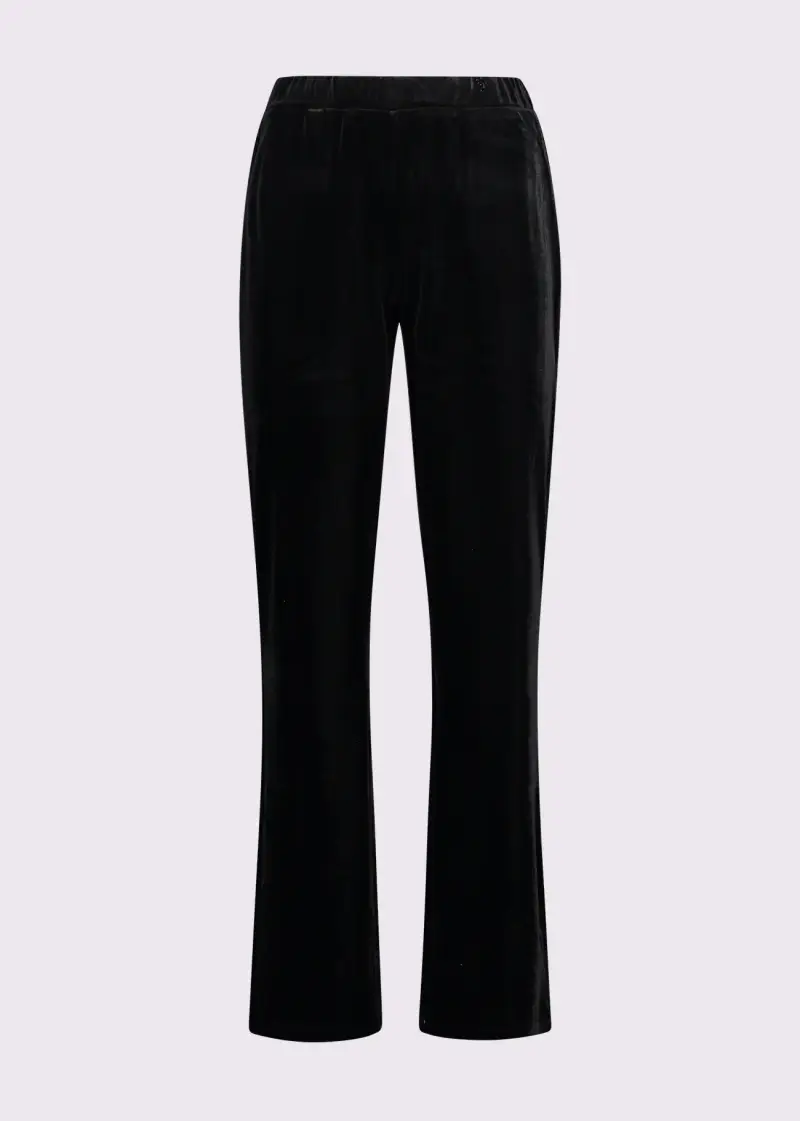 Jeans Pantaloni da donna con elastico in vita Nero