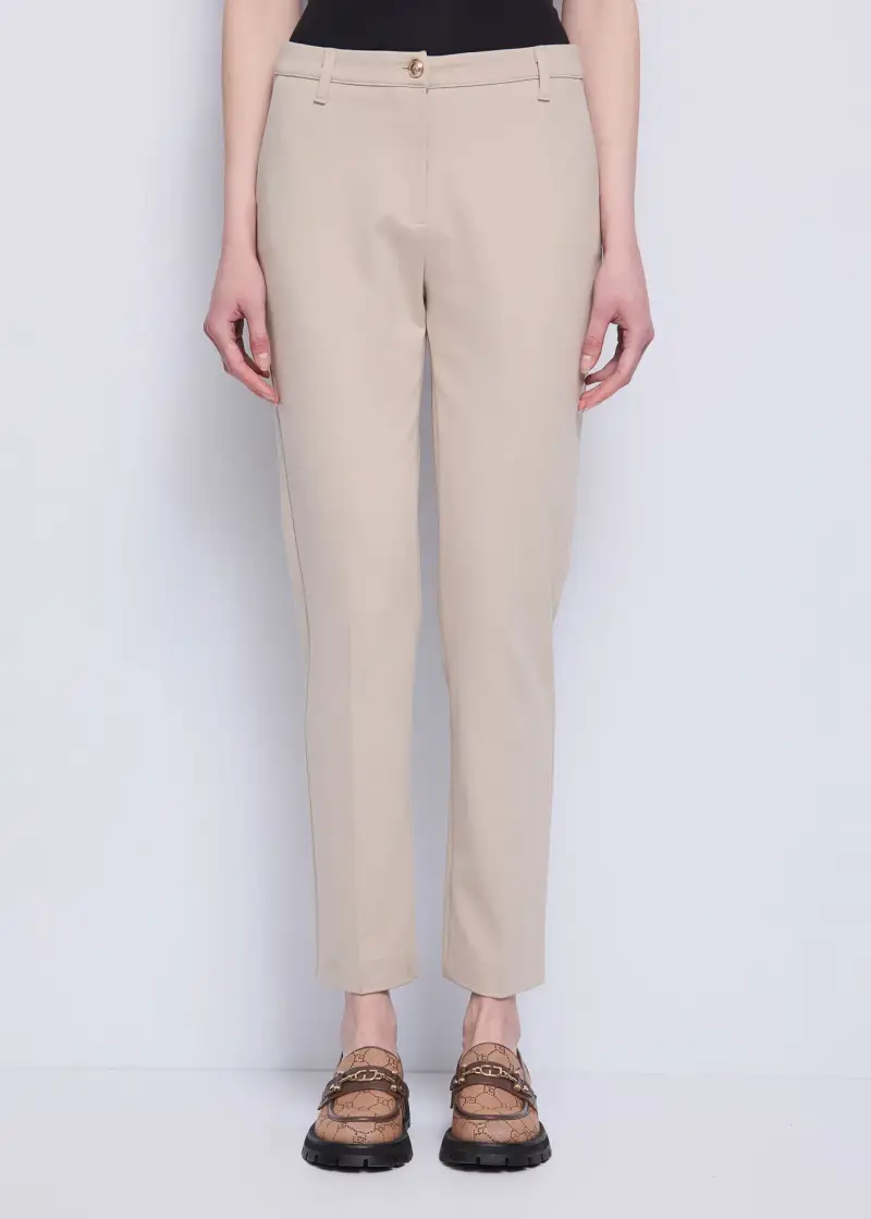 Jeans Pantaloni da donna con piega stirata Naturale